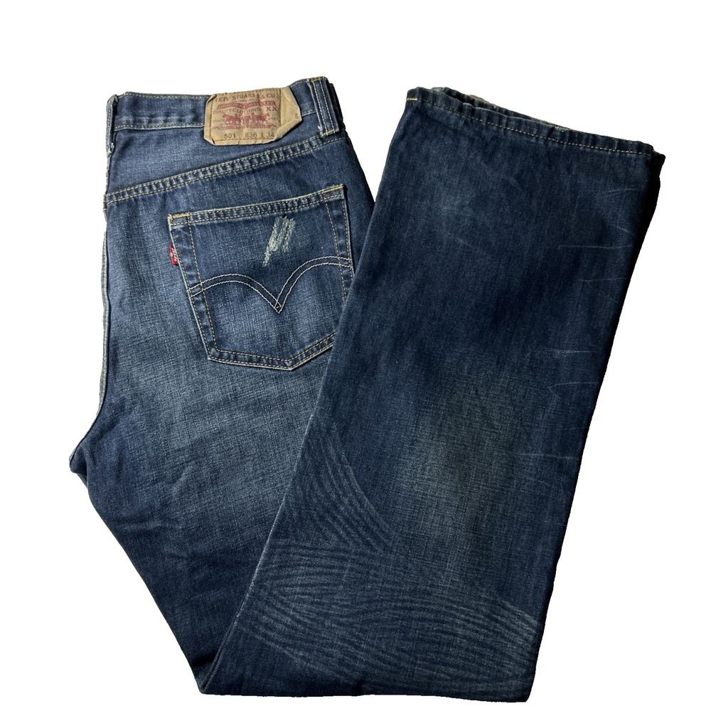 VTG The Original Levis 501XX Jeans Denim Mens Button Down Fly Straight Leg 35x33